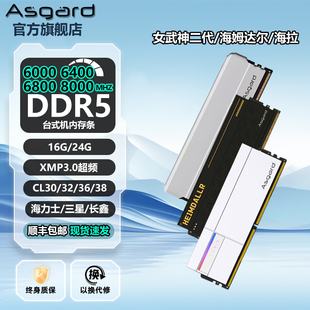 24G 阿斯加特女武神 机内存条16G 海拉DDR5台式 6000单条 海姆达尔