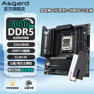 阿斯加特女武神二代 ddr5 32g 48g台式机内存条搭配华硕B850主板