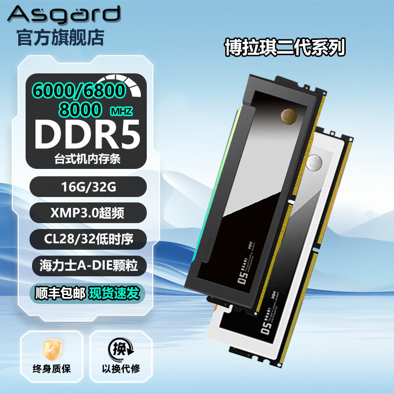 阿斯加特博拉琪二代 16g/32g ddr5 6000/6800