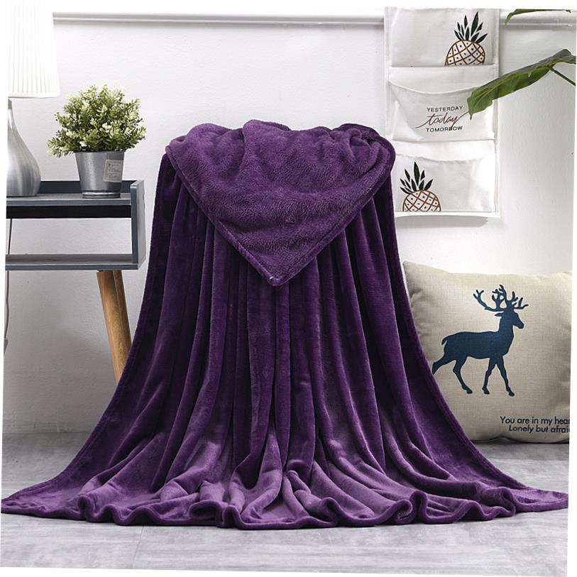 Warm Coral Fleece Blanket Winter Sheet Bedspread Sofa Throw