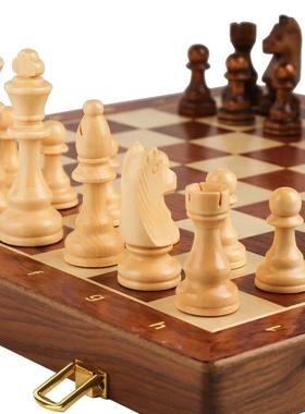 Chess Set Top Grade Wooden Folding Big Traditional Classic H