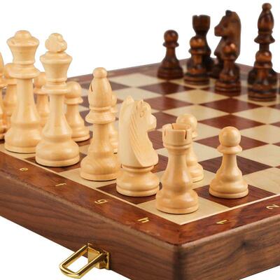 Chess Set Top Grade Wooden Folding Big Traditional Classic H