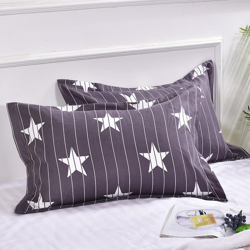 2pcs bed set bedding color plain pillow case 48X74cm枕头套