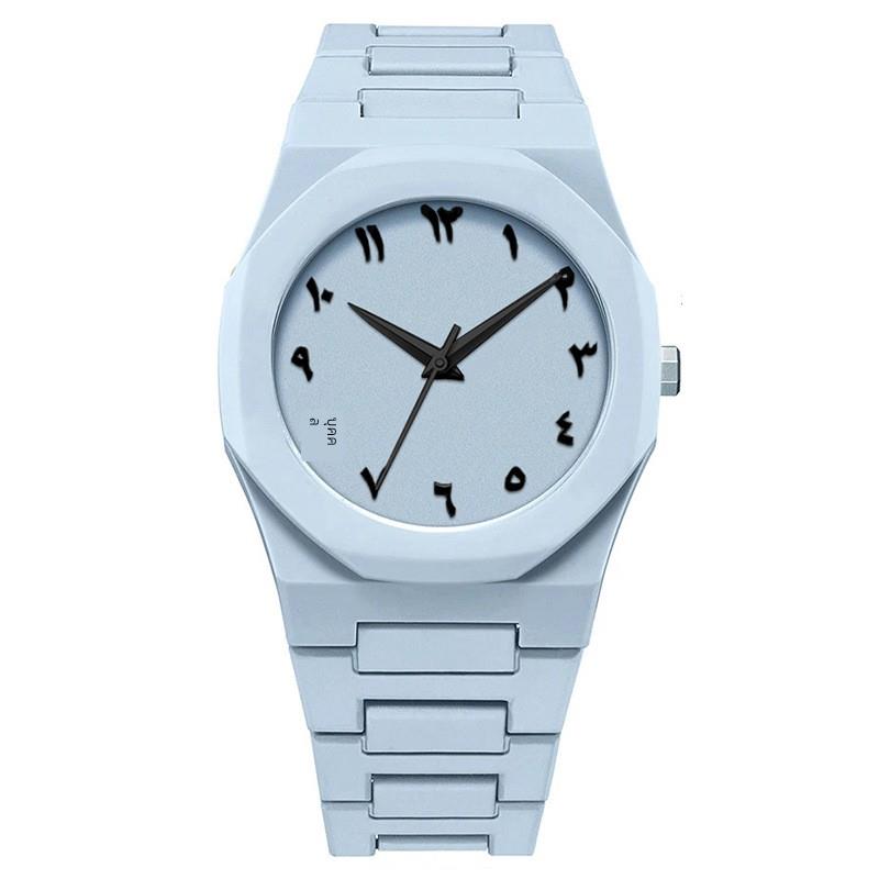 Arab men's cross-border watches阿拉伯文塑胶男款八角男士手表