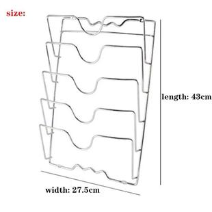 Silver multifutional wall mounted pot lid rack多功能锅盖架