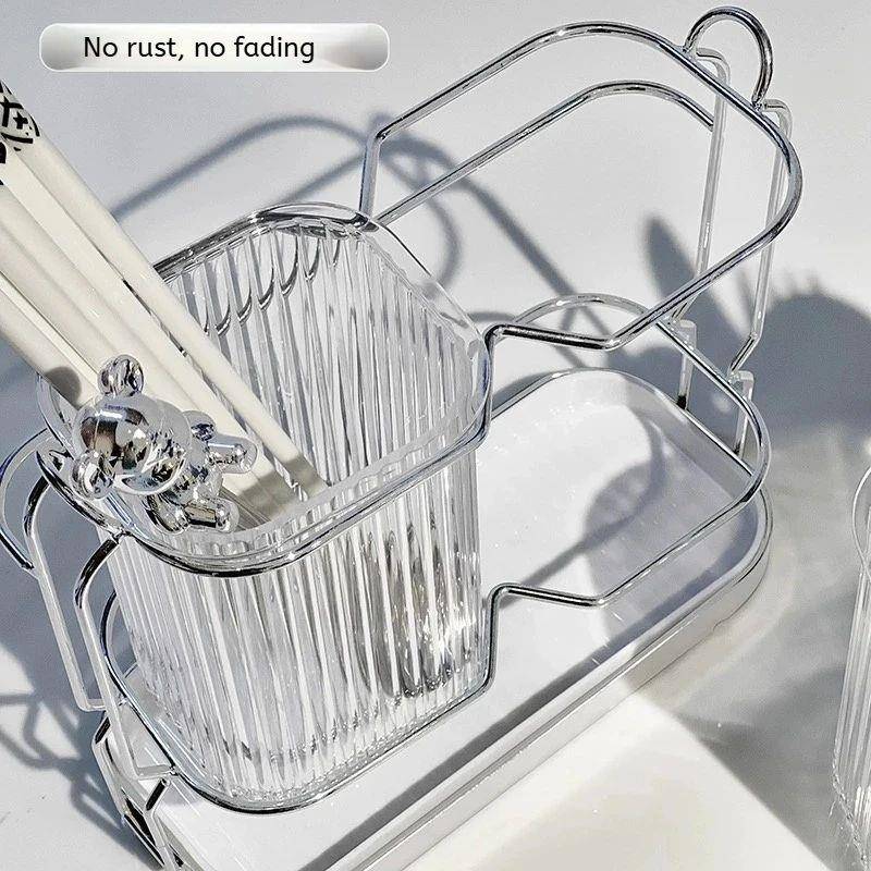 Wall Mounted Kitchen Cutlery Organizer Light Luxury Chopstic