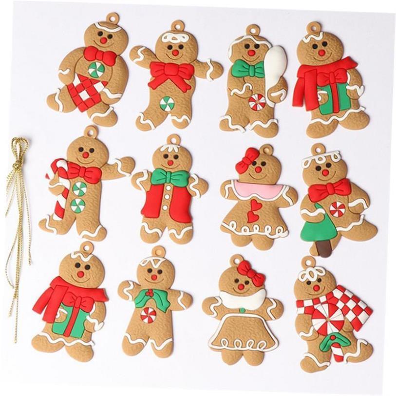 Big Sale! 12pcs Gingerbread Man Christmas Tree Ornaments