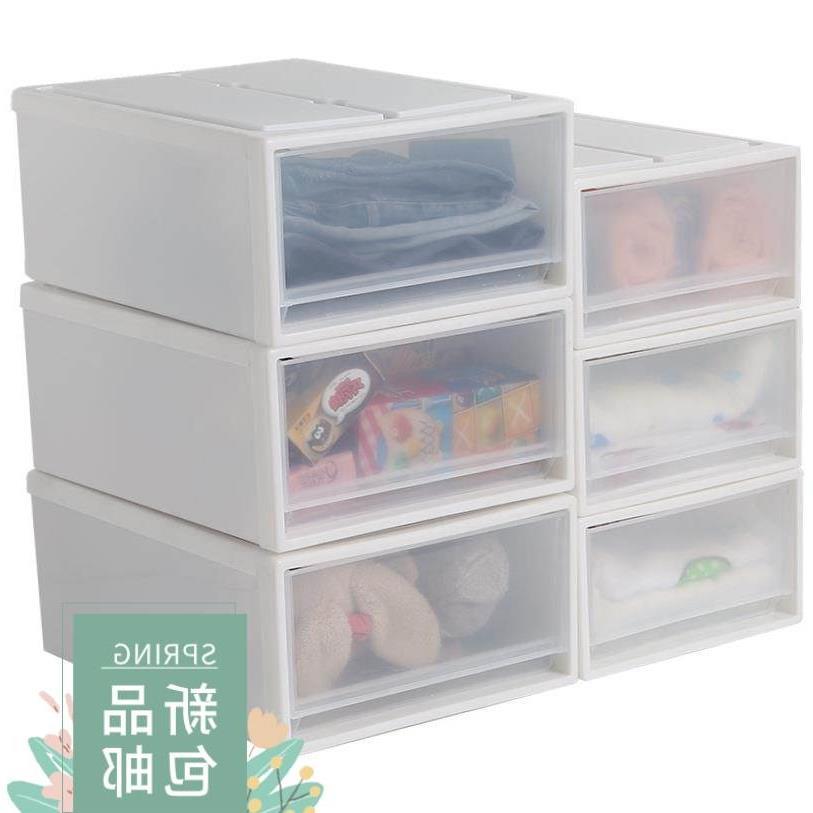 Drawer type storage box plastic transparent wardrobe storage