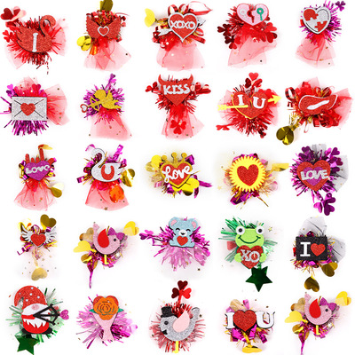 Valentine's Day Party Themed Hair Clips, Couple Confession,
