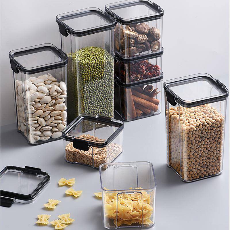 Food Storage Container Plastic Box Spices Sugar Jar Bowl For