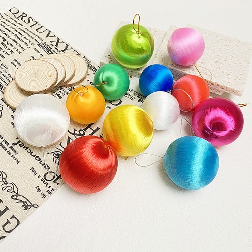 Christmas Color Silk Ball Christmas Foam Ball Six Color Chri