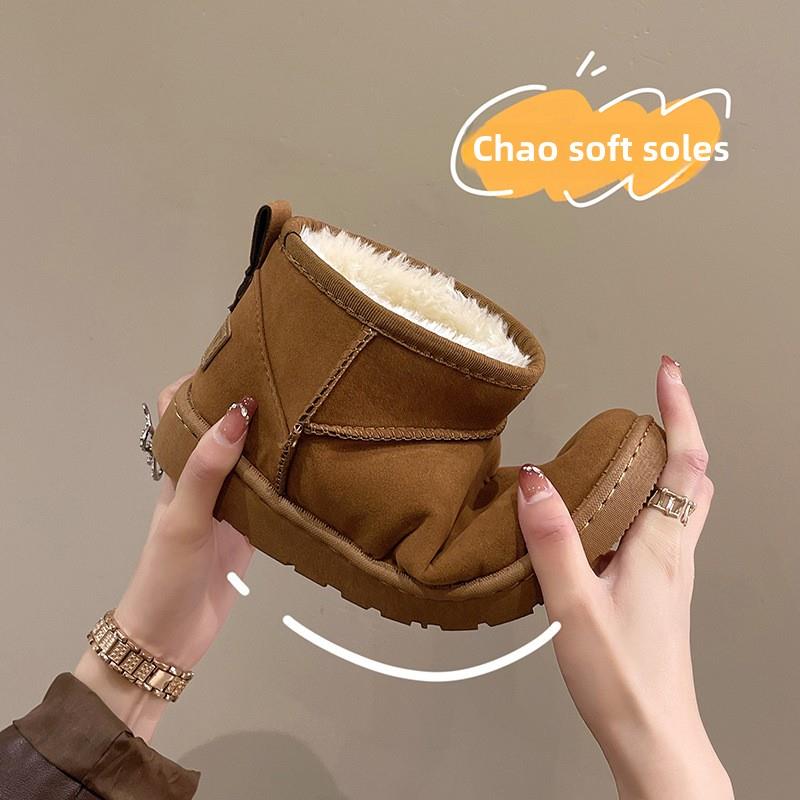 Winter Women Short Plush Warm Snow Boots Casual Shoes 雪地靴