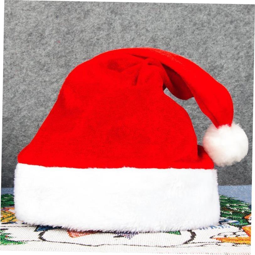 Christmas Red canary fleece Adult childrens Santa hat圣诞帽
