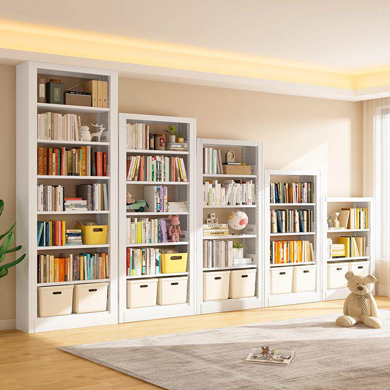 Home steel bookshelf floor to ceiling shelf, library reading