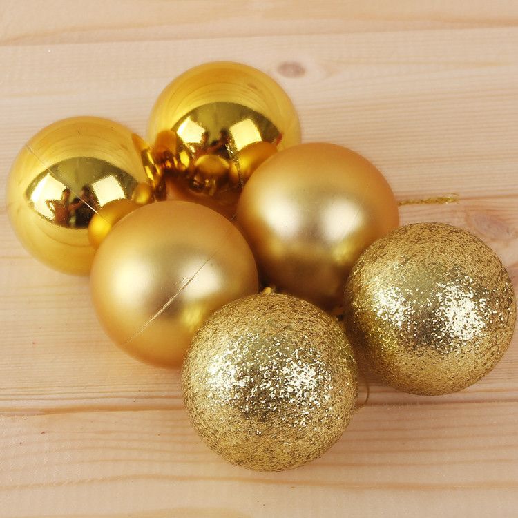 6pcs/4cm-6cm Christmas Ball Christmas Tree Decoration Ball P