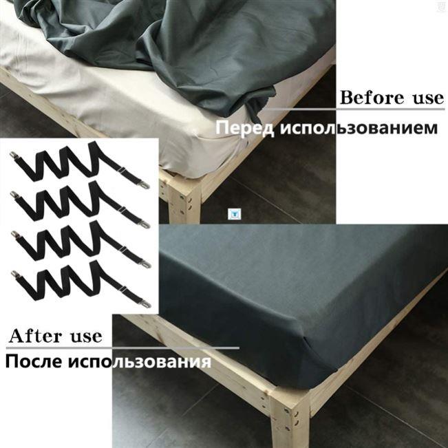 4pcs Adjustable Elastic Bed Sheet Clip Matss Cover Corner