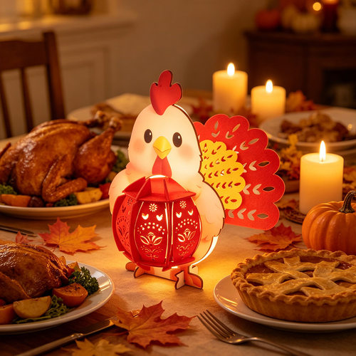 Cartoon Thanksgiving Decoration Wooden Ornaments Harvest Fes
