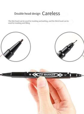 10Pcs/set Double Tip Art Black Blue ink Permanent Paint Mark