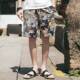 Cotton shorts casual Men summer Washed pants short for Mal