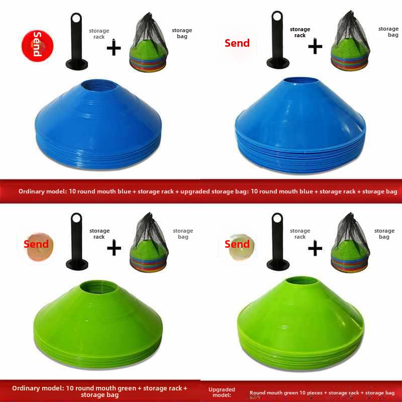 10Pcs Agility Disc Cone Set Football Training Saucer Cones M