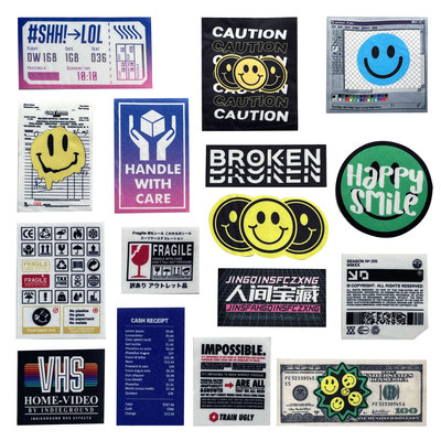 新款自粘时尚英文字母可爱贴布