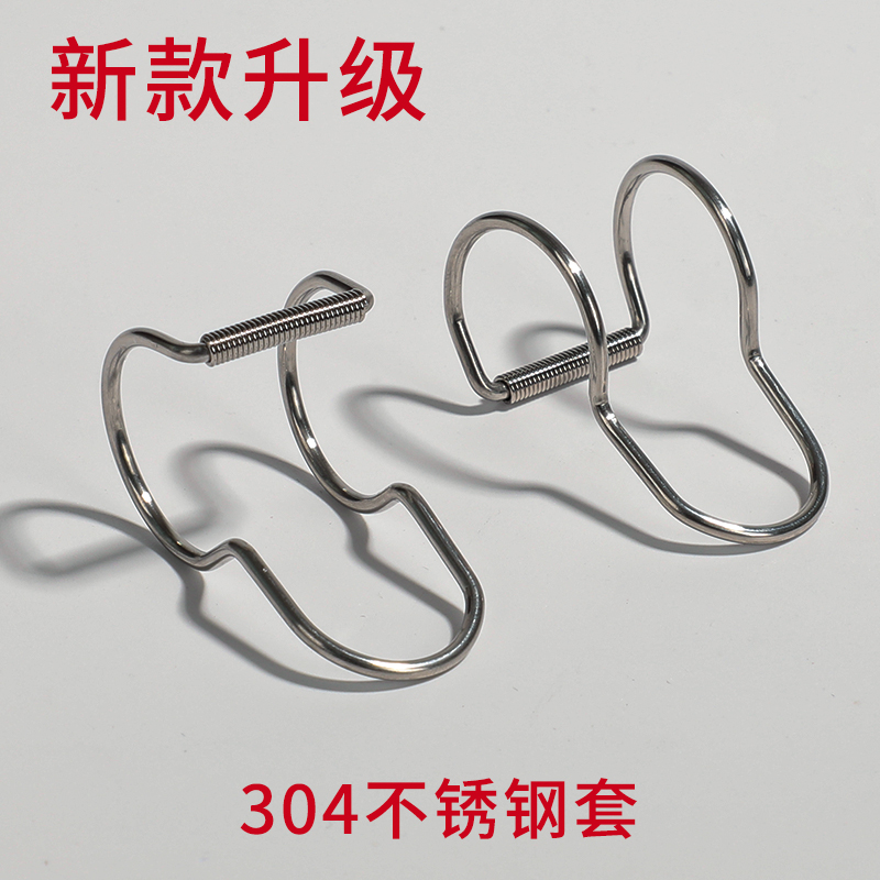 304不锈钢防风吹衣架固定扣圆管晾衣杆防滑防风钩金属卡扣防吹落