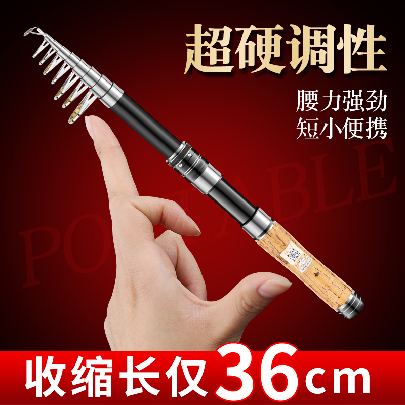 短节超硬路亚远投便携海竿套装