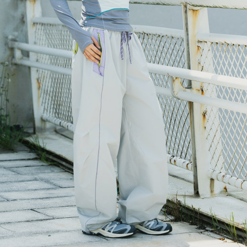 户外防水速干工装阔腿伞兵裤男女