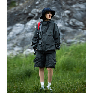 Mountain 户外机能男女外套 valley22AW复合面料防泼水连帽冲锋衣