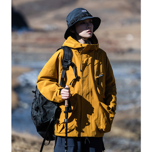 工装 夹克 valley户外机能多口袋防水冲锋衣连帽男女款 Mountain