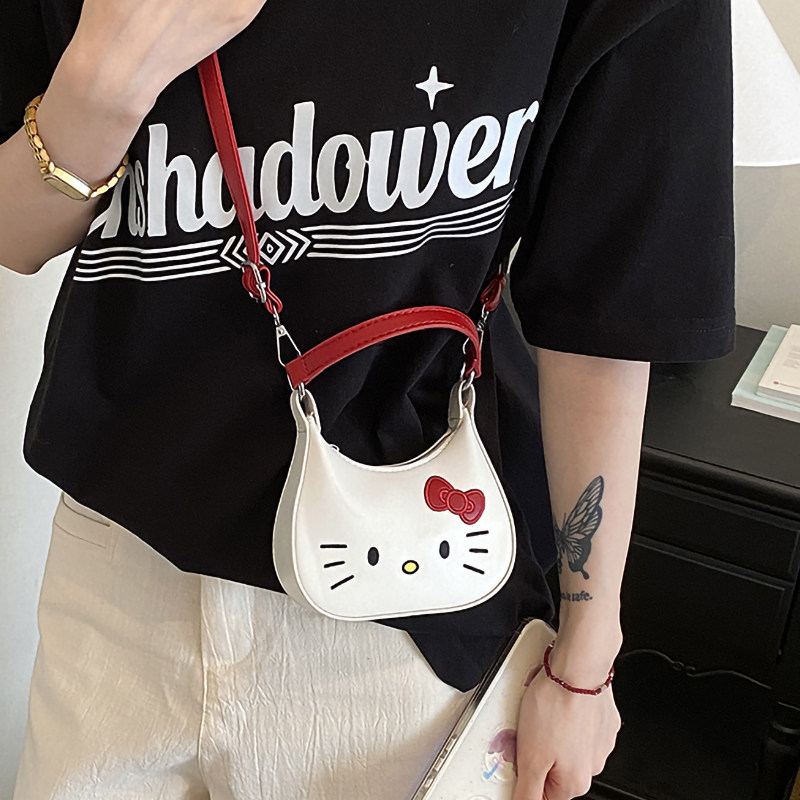 韩版ins卡通Kitty迷你包包女2026新款洋气可爱斜挎小包精致手提包图片