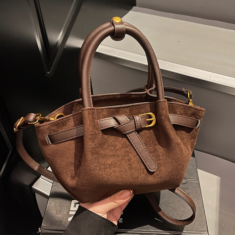 秋冬复古超火小众包包女2025新款休闲麂皮绒手提包百搭单肩斜挎包,箱包皮具/热销女包/男包,通用款女包,淘宝优惠券,粉丝福利购,淘宝优惠卷
