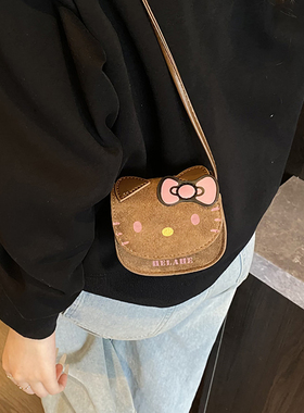 可爱Hellokitty迷你小包包女2025新款洋气超火斜挎小包口红耳机包