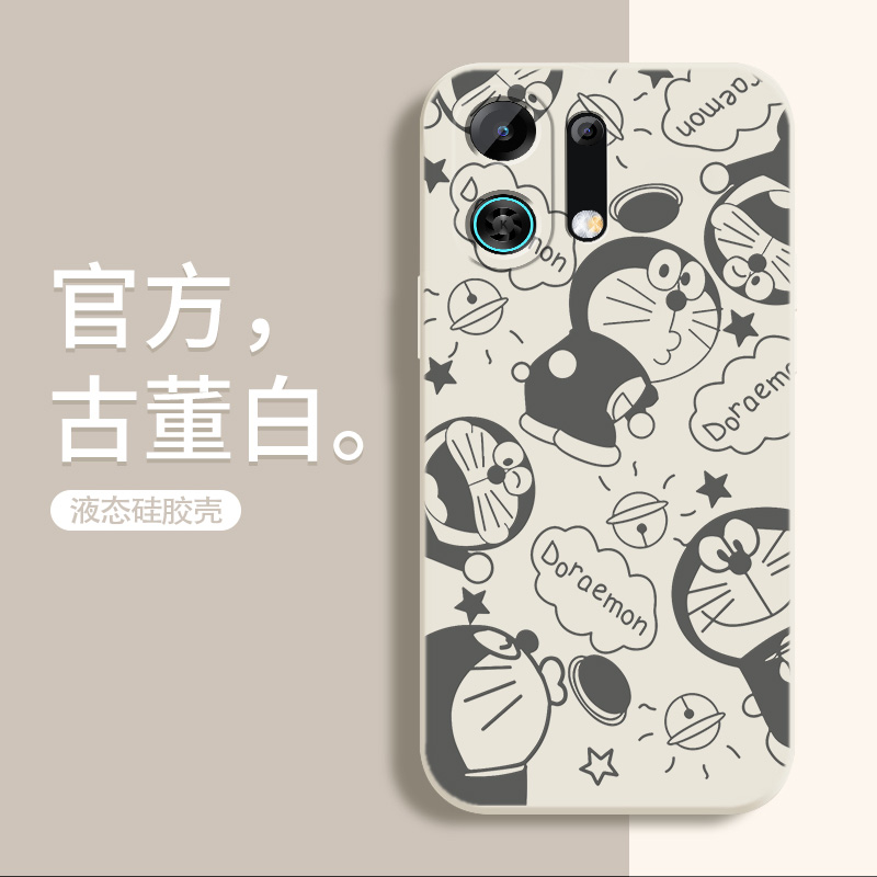 适用于oppok13turbo手机壳防摔OPPO叮当猫卡通保护套K13TurboPro哆啦A梦液态硅胶软壳镜头全包边新款外壳超薄