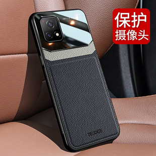 vivoy52s手机壳Y52S皮纹保护套镜头vivo软硅胶全包边y52s个性防摔潮牌男女情侣款皮质外壳5G版硬后盖创意新品