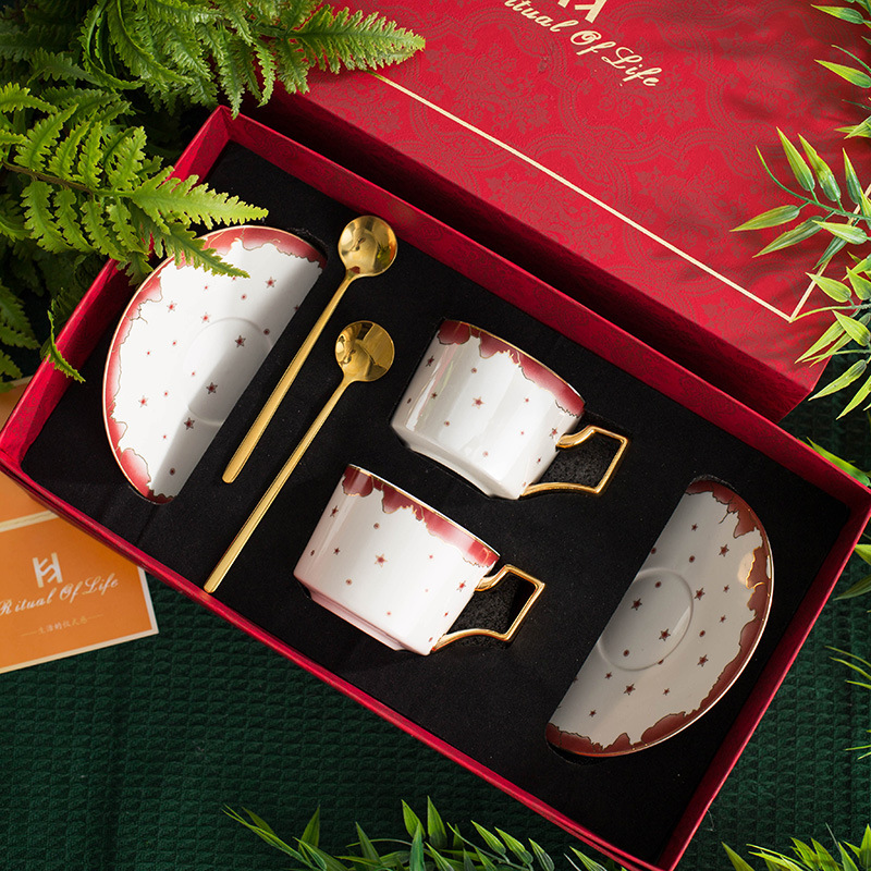 陶瓷咖啡杯子高档精致生日订新婚礼物咖啡乔迁新居杯碟套装礼盒装