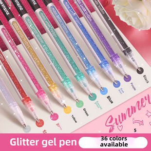 Glitter gel pen color gel pens shiny fairy fantasy