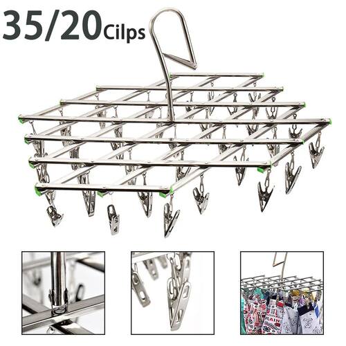 Folding Drying Rack with 35/20 Clips Stainless Steel Windpro