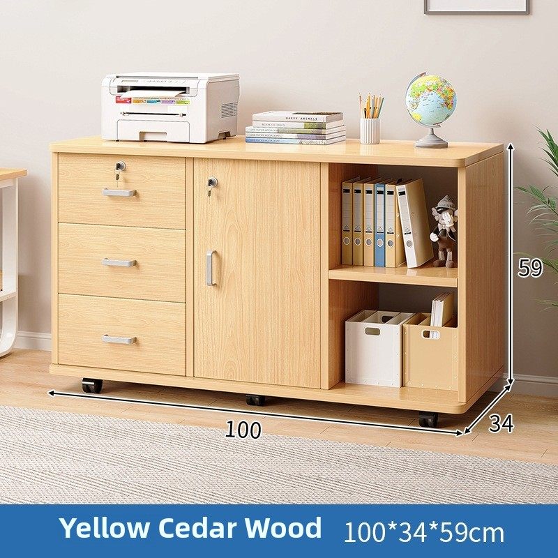 Office documents with lock storage cabinet, data storage on