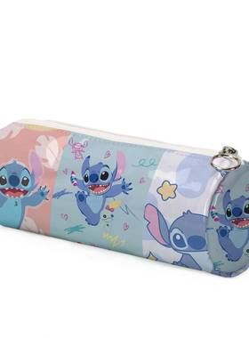 Cartoon Lilo & Stitch Cylindrical Pencil Case Large Capacity