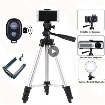 For Mobile SmartPhone Camera Tripod Stand Holder Clip Remote