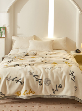 winter double layer thick blanket Cobertor quilt cover warm1