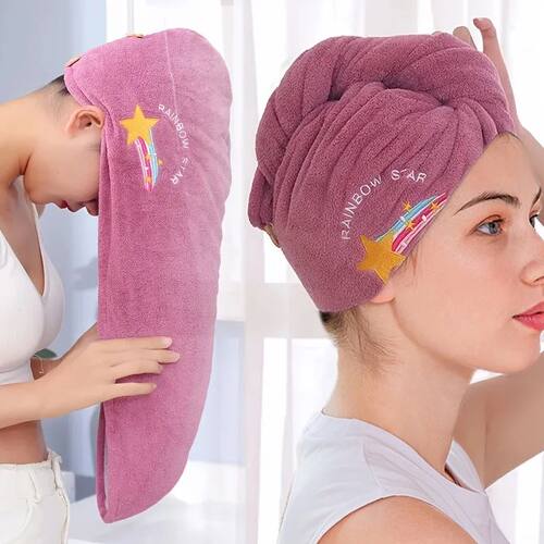 1pc Quickly Dry Hair Hat Super Absorbent Soft Bathroom Women