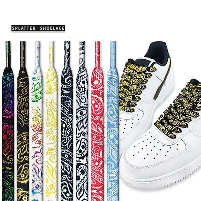 1Pair Gilding Flat Shoelaces Sneakers laces for shoes Hand-p