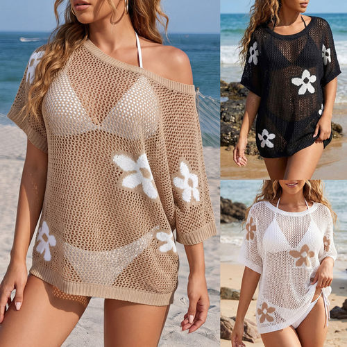 New Women's Blouse European And American Women's Flower Jacq
