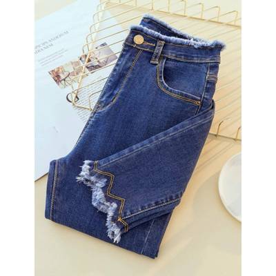 2025 Fashion elastic trousers jeans women ladies pants 女裤