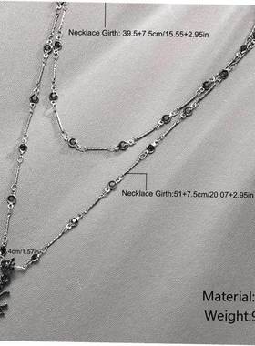 Cross necklace for men women十字架双层项链时尚嘻哈男女饰品