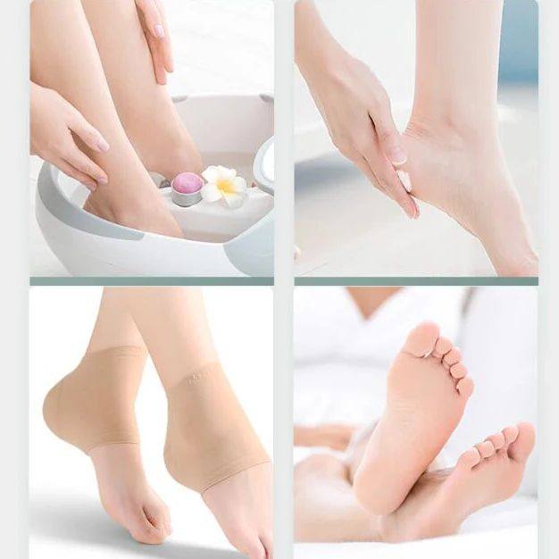 1 Pair Silicon Socks Heel Protector Sleeve Heel Spur Pads Re