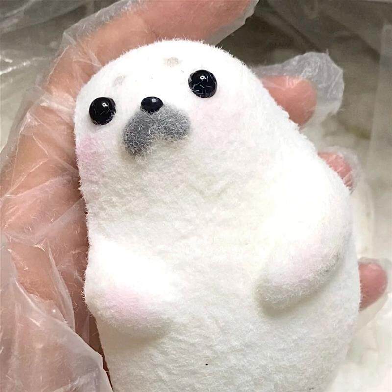 Cute Squishy Plush Seal Squeeze Toys Slow Rebound Antistress
