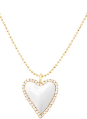 Sundyhoney爱心项链甜美浪漫镶钻